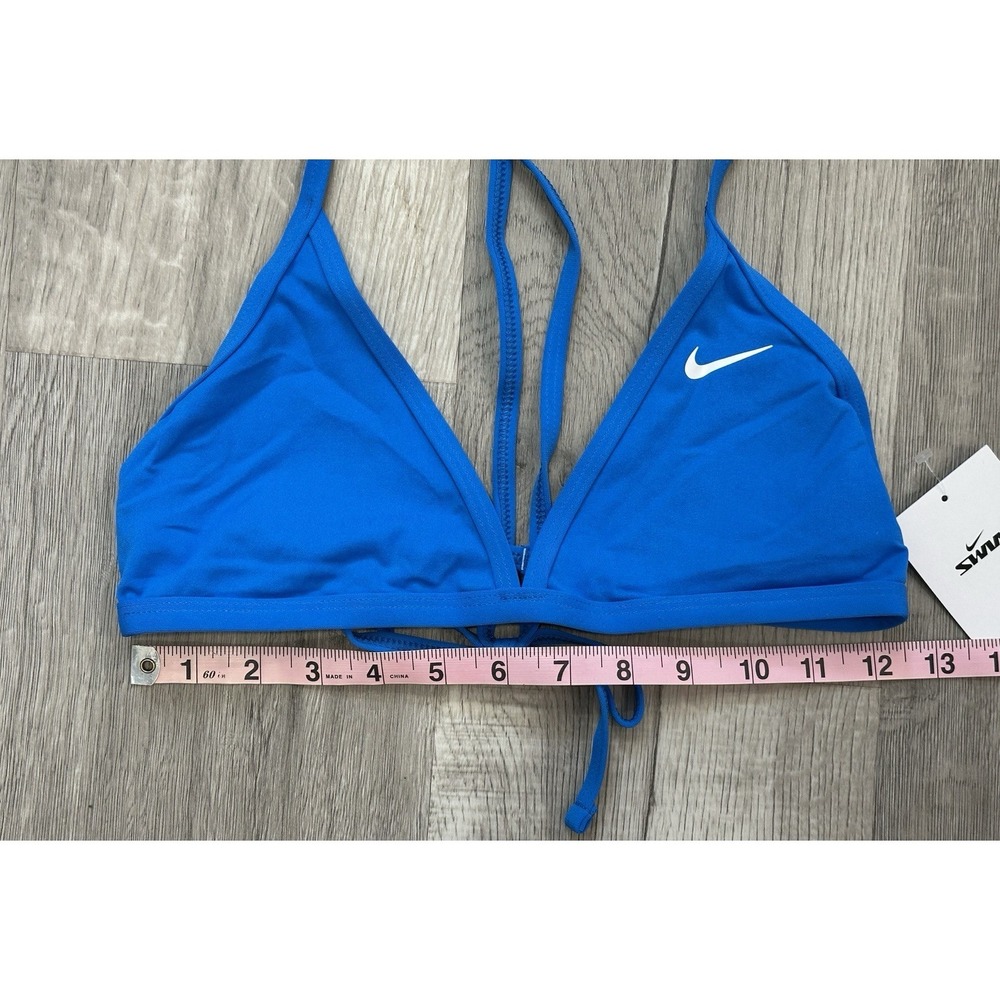 Nike Hydrastrong Women's Blue Bikini Swimsuit Top Size Large NWT MSRP: $40 - Picture 4 of 9